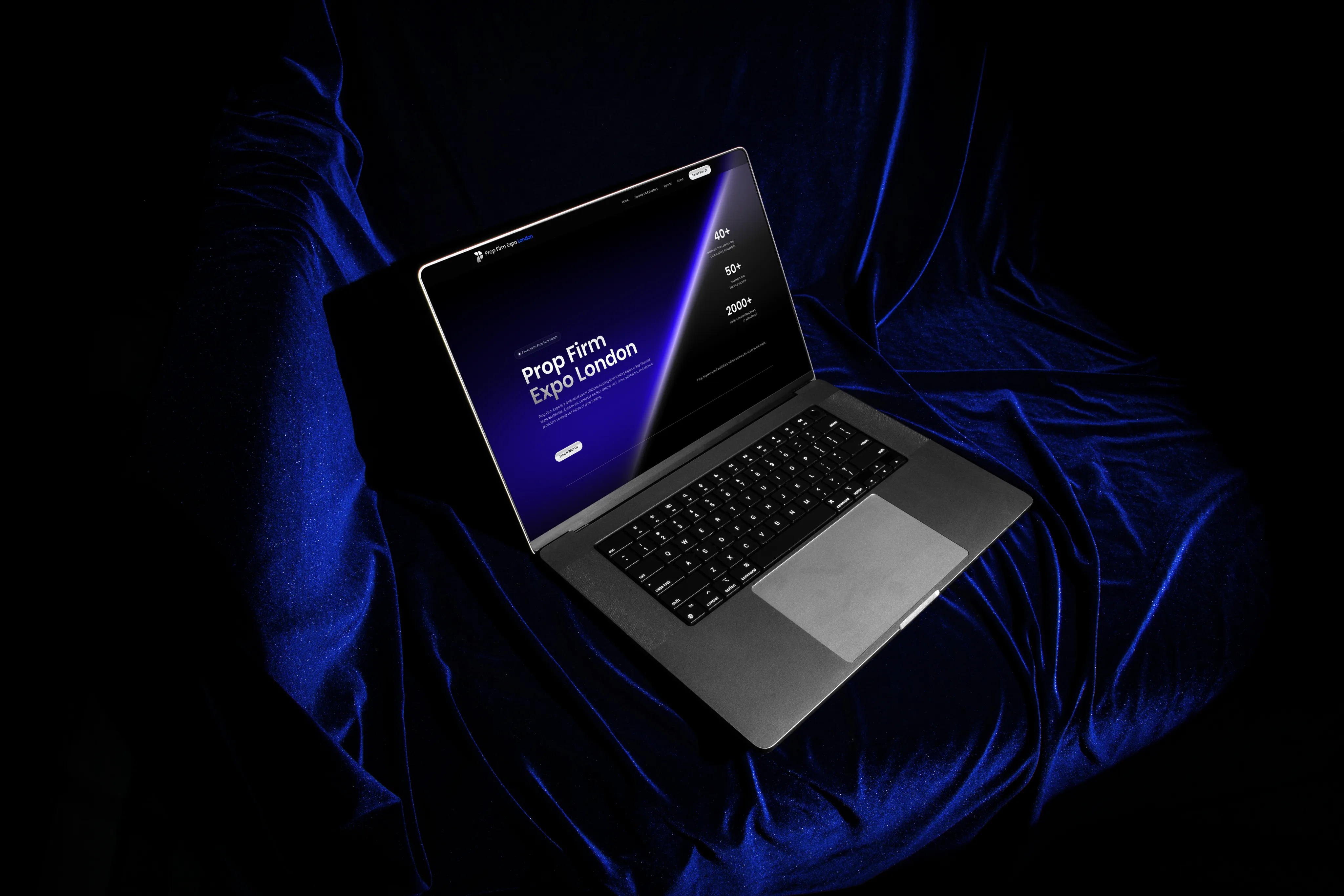 Prop Firm Expo website on MacBook
